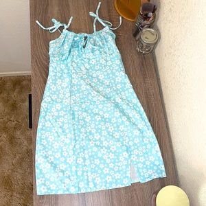 floral mini dress with adjustable straps